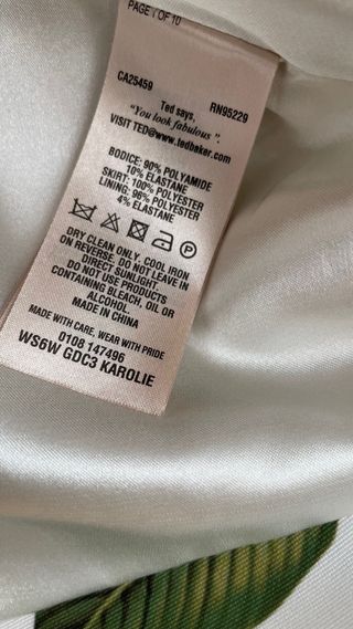 Vestido Ted Baker floral Talla 1