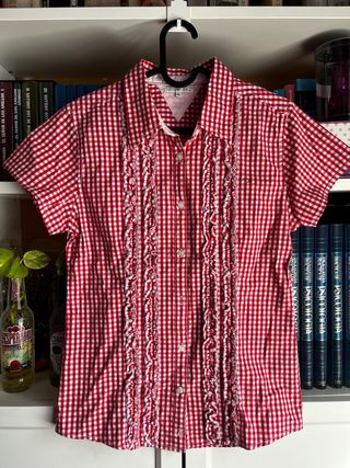 Camisa Tommy Hilfiger cuadros rojos Talla 16