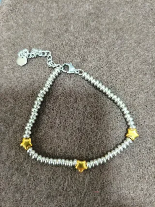 Pulsera Acero Inoxidable Corazones/Estrellas
