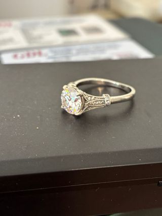 Anillo Plata 2.00 Ct Diamante Moissanita