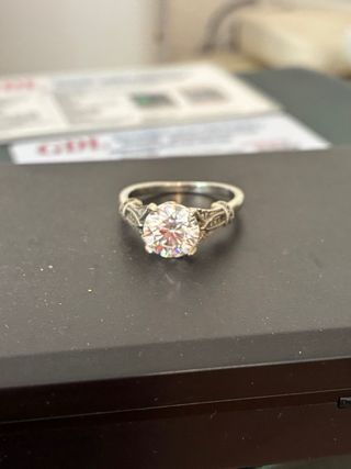 Anillo Plata 2.00 Ct Diamante Moissanita