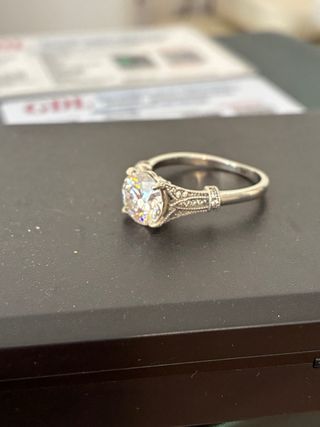 Anillo Plata 2.00 Ct Diamante Moissanita