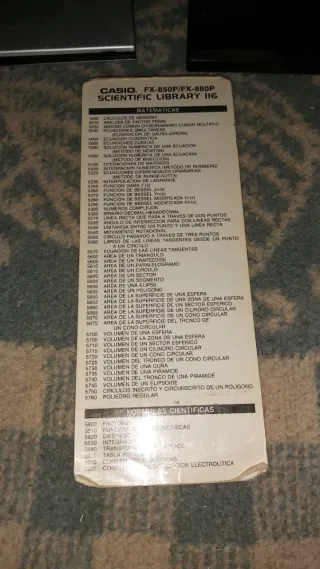 Calculadora Casio FX-880P