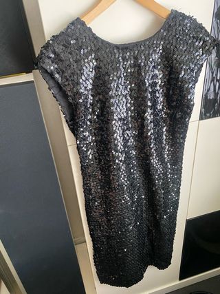 Vestido fiesta lentejuelas Zara talla M