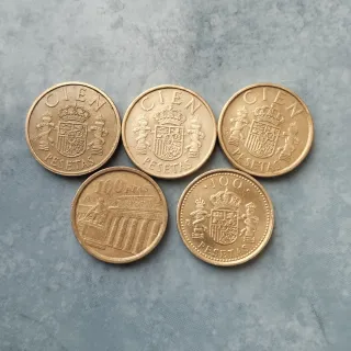5 Monedas 100 pts Juan Carlos I