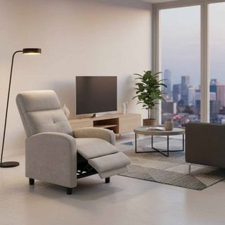 Poltrona relax manuale beige