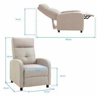 Poltrona relax manuale beige