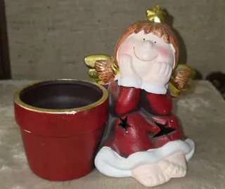 Portavaso Ceramica Angelo Rosso