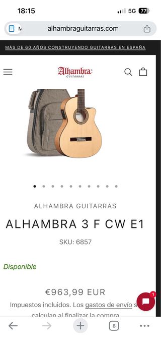 Guitarra Alhambra 3F CW E1