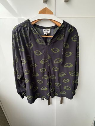 Camisa Bimba y Lola Talla XS Estampado Ojos