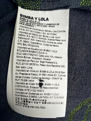 Camisa Bimba y Lola Talla XS Estampado Ojos