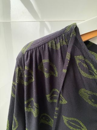 Camisa Bimba y Lola Talla XS Estampado Ojos