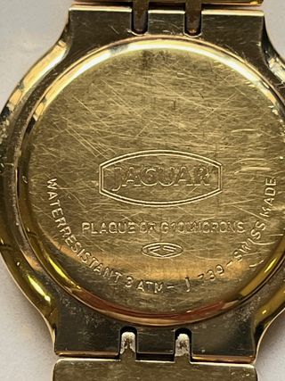 Reloj Jaguar Quartz Dorado Vintage