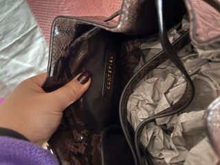 Bolso Cortefiel Estampado Serpiente Marrón