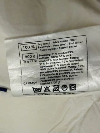 Edredón relleno nórdico plumón pato