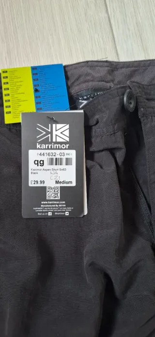 Bermudas Karrimor Talla M Negro