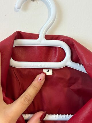 Chaqueta Piel Roja Bomber