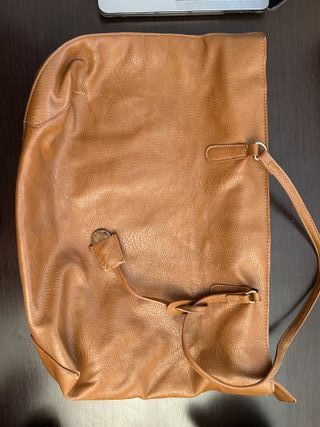 Bolso Stradivarius Piel Sintética Marrón