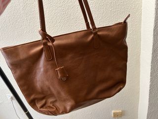 Bolso Stradivarius Piel Sintética Marrón