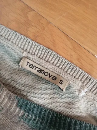 Maglia Terranova Tg S Beige/Verde