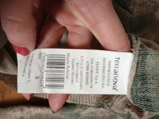 Maglia Terranova Tg S Beige/Verde