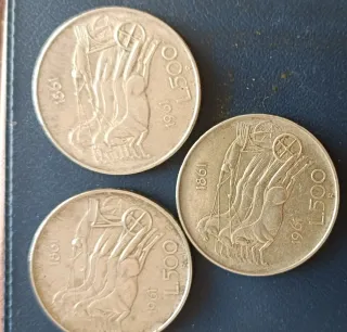 3 Monete Argento Repubblica Italiana