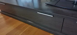 Mueble TV salón madera wengué.