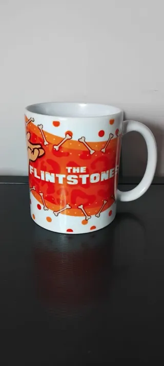 Tazza con Fred e Wilma Flintstones nuova da latte