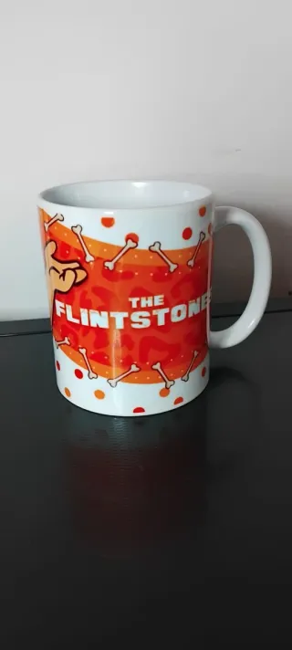 Tazza con Fred e Wilma Flintstones nuova da latte