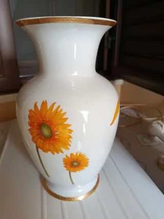 Vaso ceramica girasole decorato