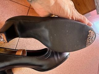 Zapatos de flamenco negros de piel ,