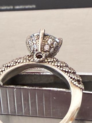 Anillo Plata 1.00 Ct Moissanita