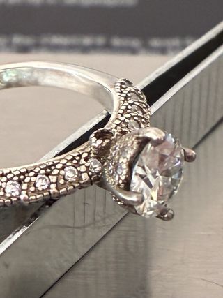 Anillo Plata 1.00 Ct Moissanita