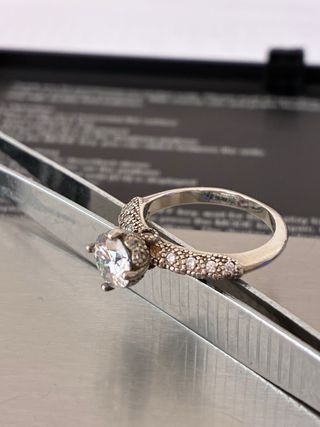 Anillo Plata 1.00 Ct Moissanita