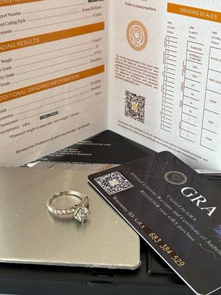 Anillo Plata 1.00 Ct Moissanita