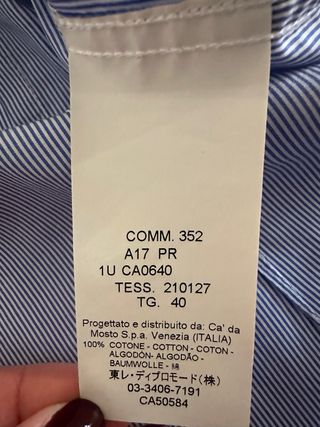 Camicia Seventy a righe blu