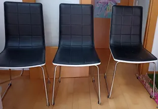 Conjunto 6 sillas de comedor patas de metal