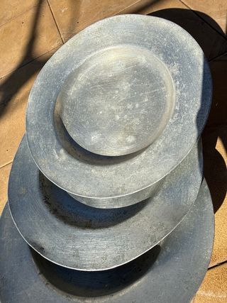 3 Platos de Aluminio Antiguos