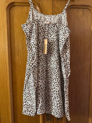 Vestido pijama Etam estampado leopardo
