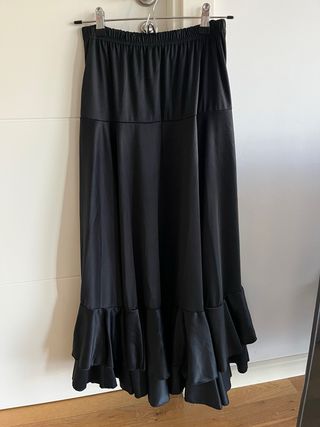 Falda Flamenco Negra Volantes