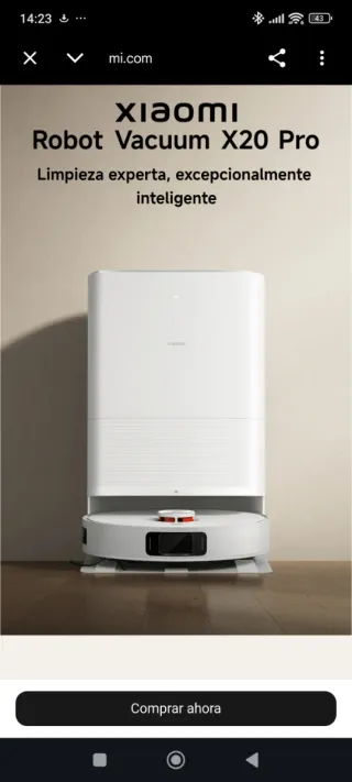 Robot Aspirador Xiaomi Robot Vacuum X20 Pro