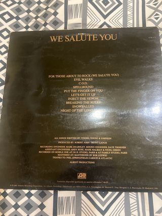 AC/DC For Those About To Rock Vinilo edition negro