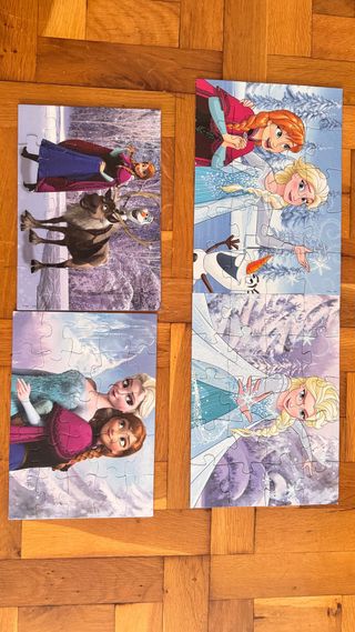 2 Puzzles Frozen Educa + dos puzzles de regalo