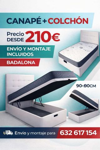 Canape 90x190cm con Colchon