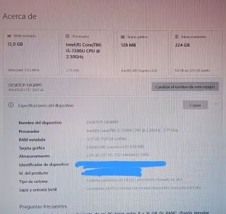 Lenovo Portátil Gris/Plateado