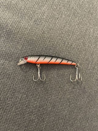 Amostra De Pesca Crankbait M Prateada & Vermelha