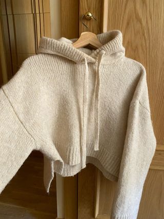 Jersey Zara Lana Alpaca Beige Talla Única