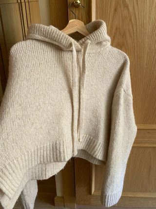 Jersey Zara Lana Alpaca Beige Talla Única