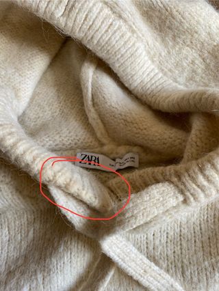 Jersey Zara Lana Alpaca Beige Talla Única