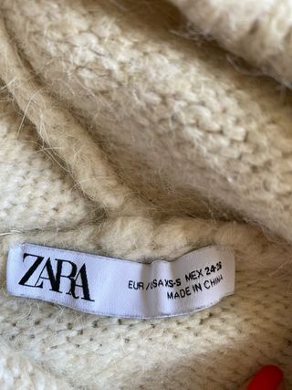 Jersey Zara Lana Alpaca Beige Talla Única